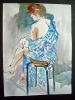 Blue Silk Robe
